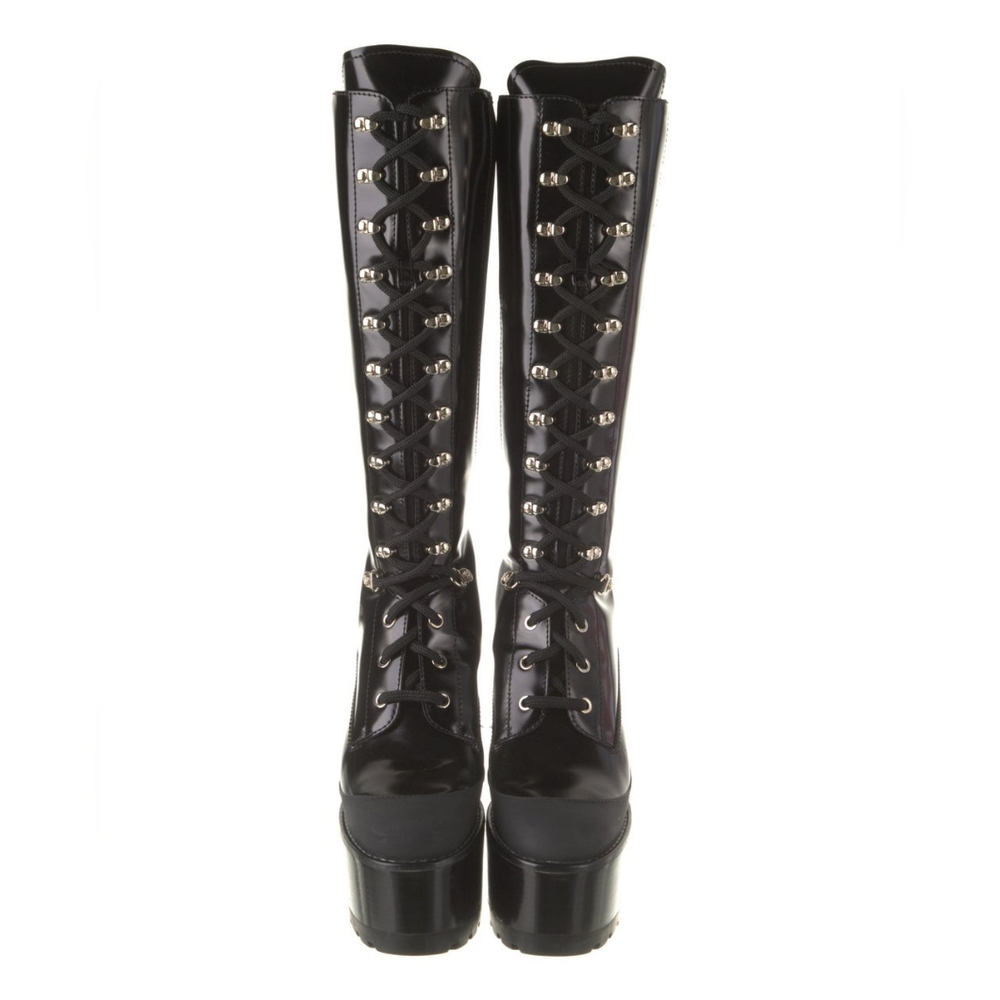 Versace Leather Lace-Up Boots size 8